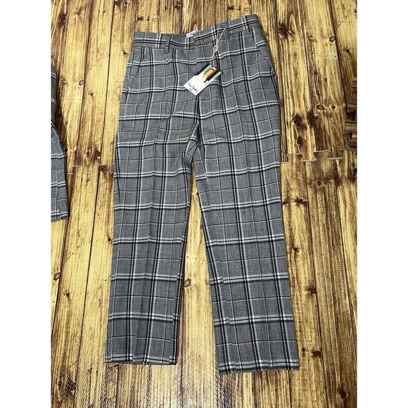 Pierre Cardin 3 Pc Suit BOYS Gray Plaid Sz 8 - Picture 2 of 11